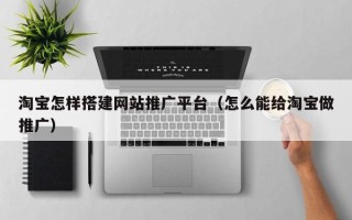 库尔勒淘宝怎样搭建网站推广平台（怎么能给淘宝做推广）